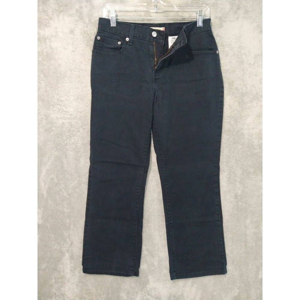 Levis 550 Jeans Womens 6 Short Black Denim Relaxed Boot Cut Western Cowgirl Y2K